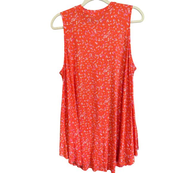 Lane Bryant NWT Sz 18/20 Orange Floral Max Swing Sleeveless Tunic Top | NWT - Picture 3 of 6
